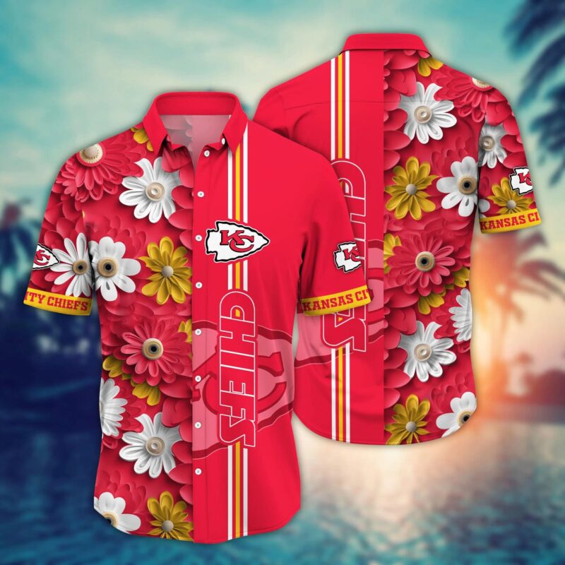 Kansas City Chiefs Daisy Delight Hawaiian Shirt - ChiefsFam
