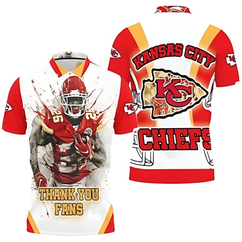 Kansas City Chiefs Damien Williams 26 3D Polo Shirt - ChiefsFam