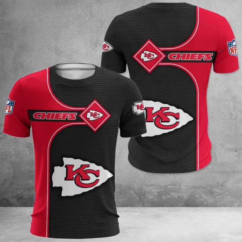 Kansas City Chiefs Diamond Grid 3D Shirt - ChiefsFam