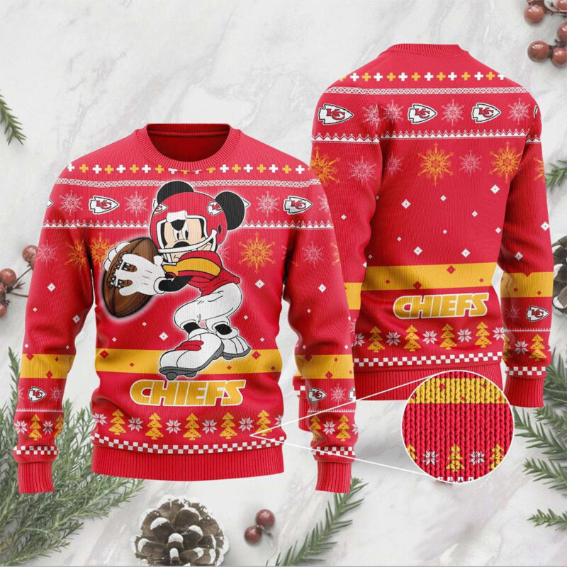 Kansas City Chiefs Disney Magic Ugly Christmas Sweater - ChiefsFam