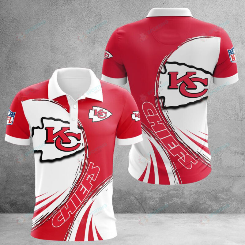 Kansas City Chiefs Dynamic Wave 3D Polo Shirt - ChiefsFam