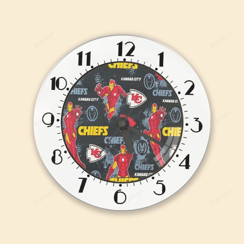Kansas City Chiefs Emblem Iron Man Alarm Clock