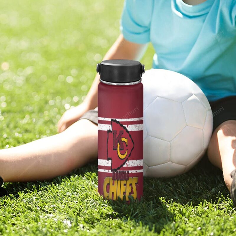 Kansas City Chiefs Emblem v1 Thermos Stainless Steel Bottle
