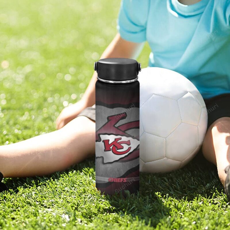 Kansas City Chiefs Emblem v3 Thermos Stainless Steel Bottle