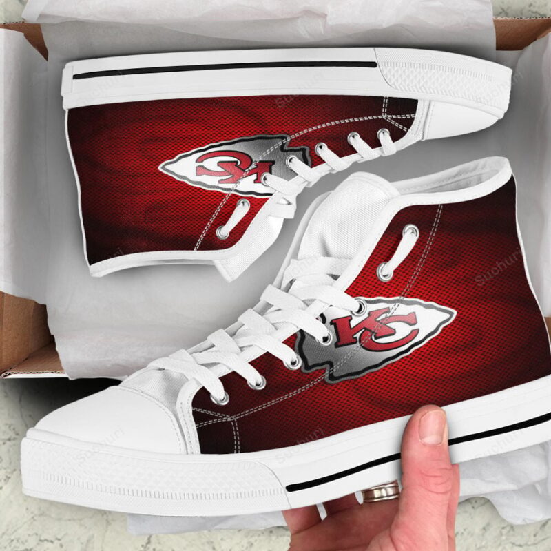 Kansas City Chiefs Emblem v5 High Top Shoes