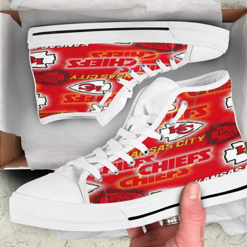 Kansas City Chiefs Emblem v8 High Top Shoes