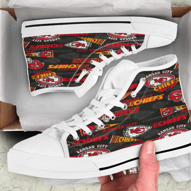 Kansas City Chiefs Emblem v9 High Top Shoes