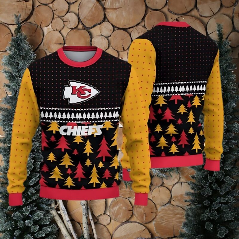 Kansas City Chiefs Festive Fores Ugly Christmas Sweater - ChiefsFam