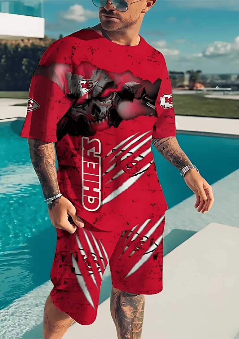 Kansas City Chiefs Fierce Claw T-shirt and Shorts - ChiefsFam