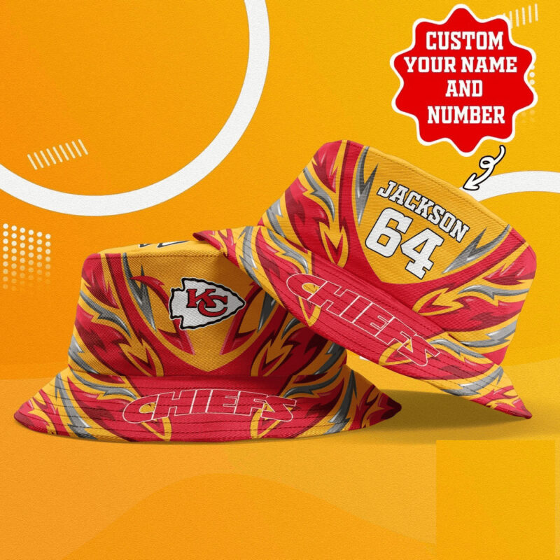 Kansas City Chiefs Firestorm Custom Bucket Hat - ChiefsFam