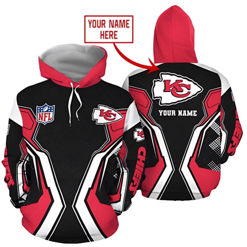 Kansas City Chiefs Geometric Warrior Custom Hoodie - ChiefsFam