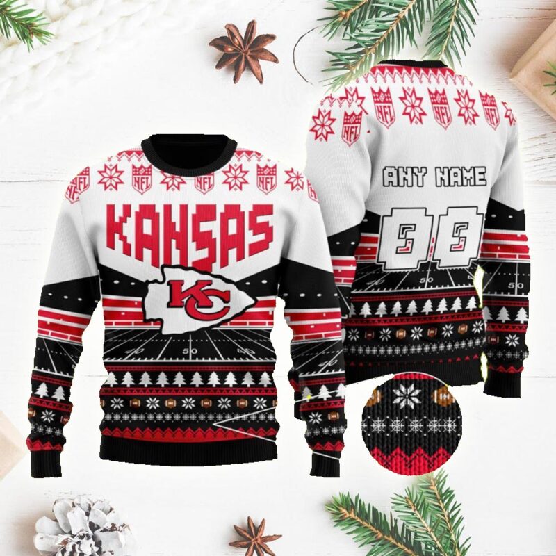 Kansas City Chiefs Gridiron Glory Ugly Christmas Sweater - ChiefsFam