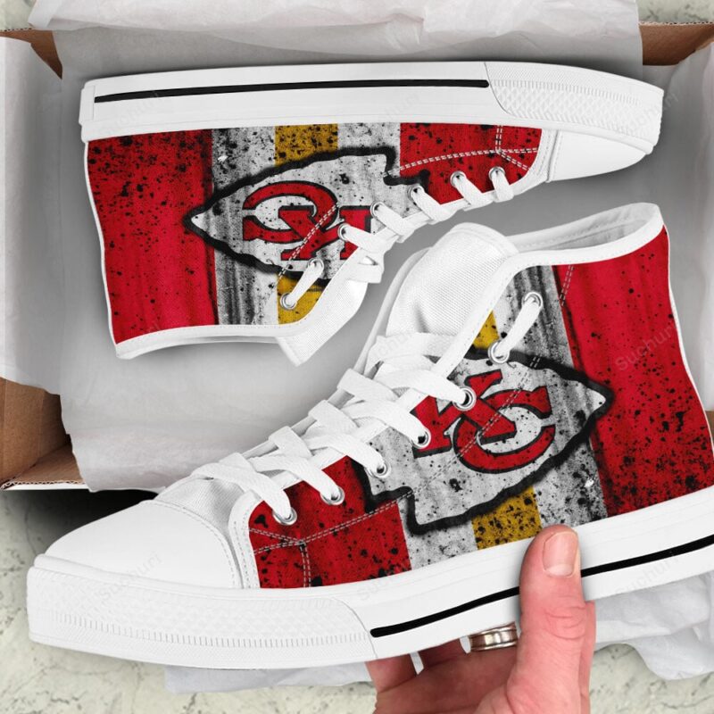 Kansas City Chiefs Grunge High Top Shoes