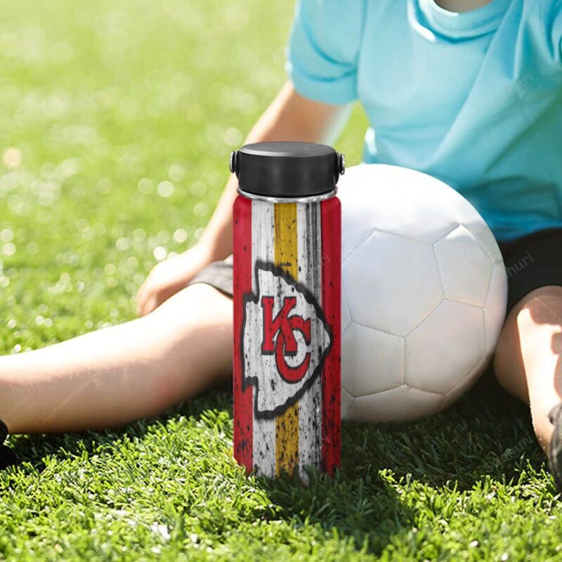 Kansas City Chiefs Grunge Thermos Stainless Steel Bottle