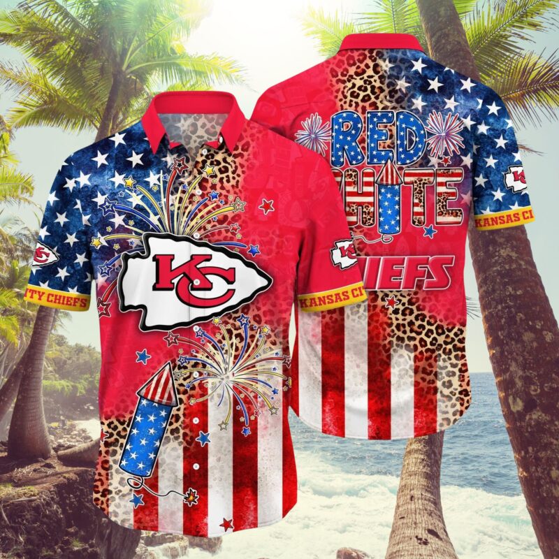 Kansas City Chiefs Hawaiian Shirt Independence Day - ChiefsFam