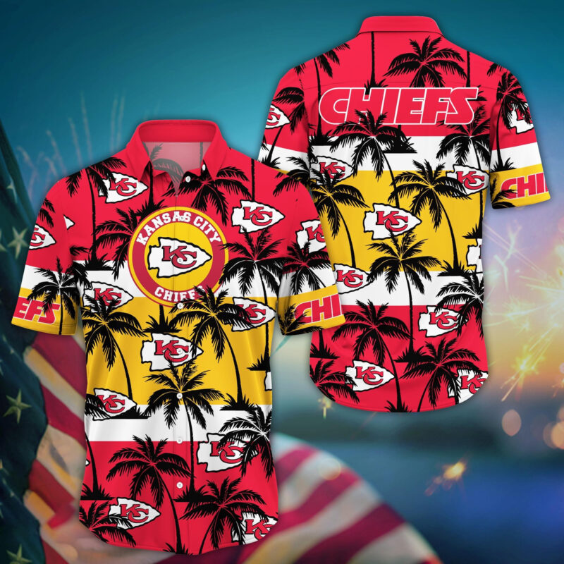 Kansas City Chiefs Island Palms Hawaiian Shirt - ChiefsFam