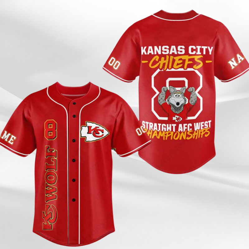 Kansas City Chiefs Jersey AFC West Championships Baseball Jersey - ChiefsFam