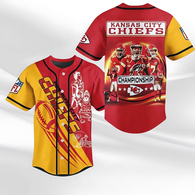 Kansas City Chiefs Kingdom AFC Champions Jersey Shirt - ChiefsFam
