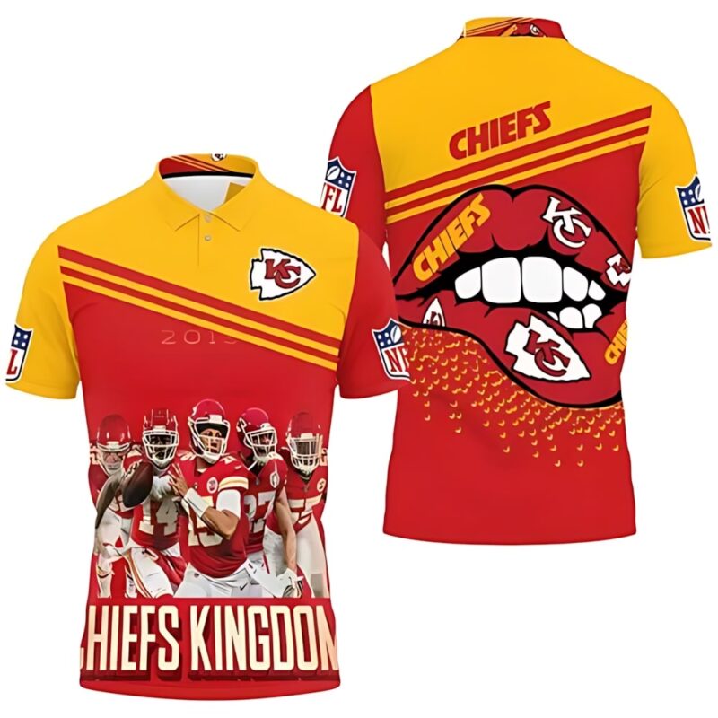 Kansas City Chiefs Kingdom Pride 3D Polo Shirt - ChiefsFam