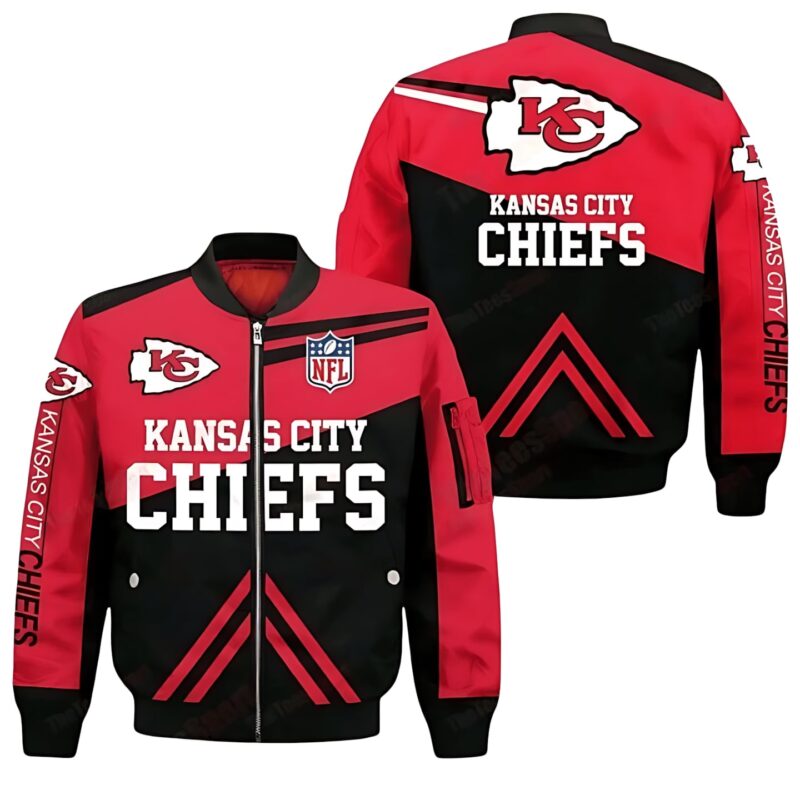 Kansas City Chiefs Legacy Red and Black Bomber Jacket - ChiefsFam