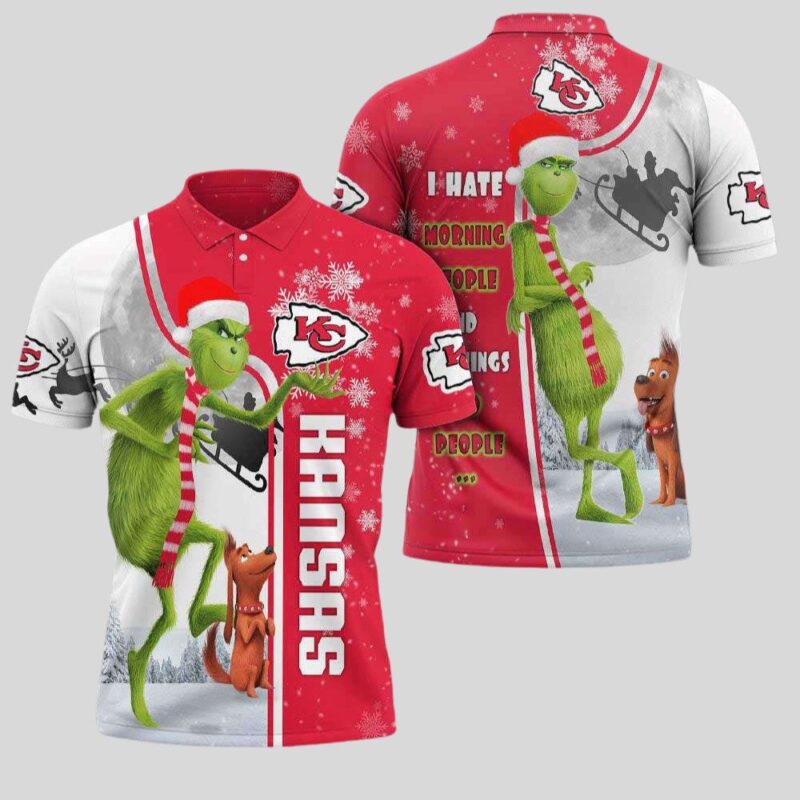 Kansas City Chiefs Nfl I Hate Morning People Polo Shirt - ChiefsFam