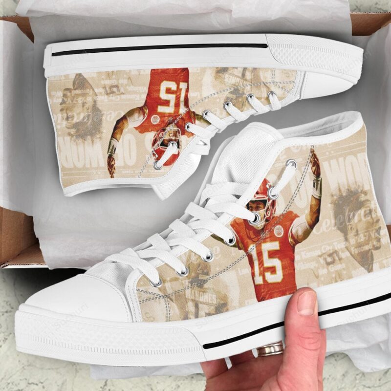 Kansas City Chiefs Patrick Mahomes 15 v8 High Top Shoes