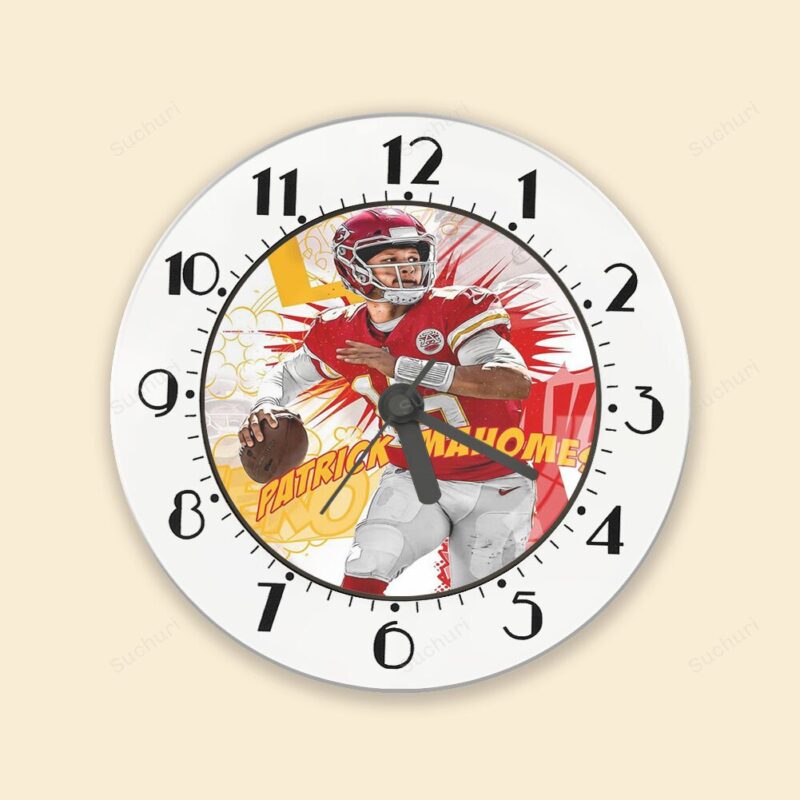 Kansas City Chiefs Patrick Mahomes 15 v9 Alarm Clock