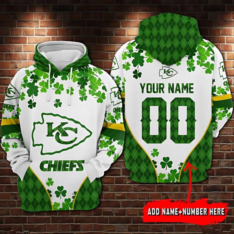 Kansas City Chiefs Personalized St. Patrick's Day Hoodie - ChiefsFam
