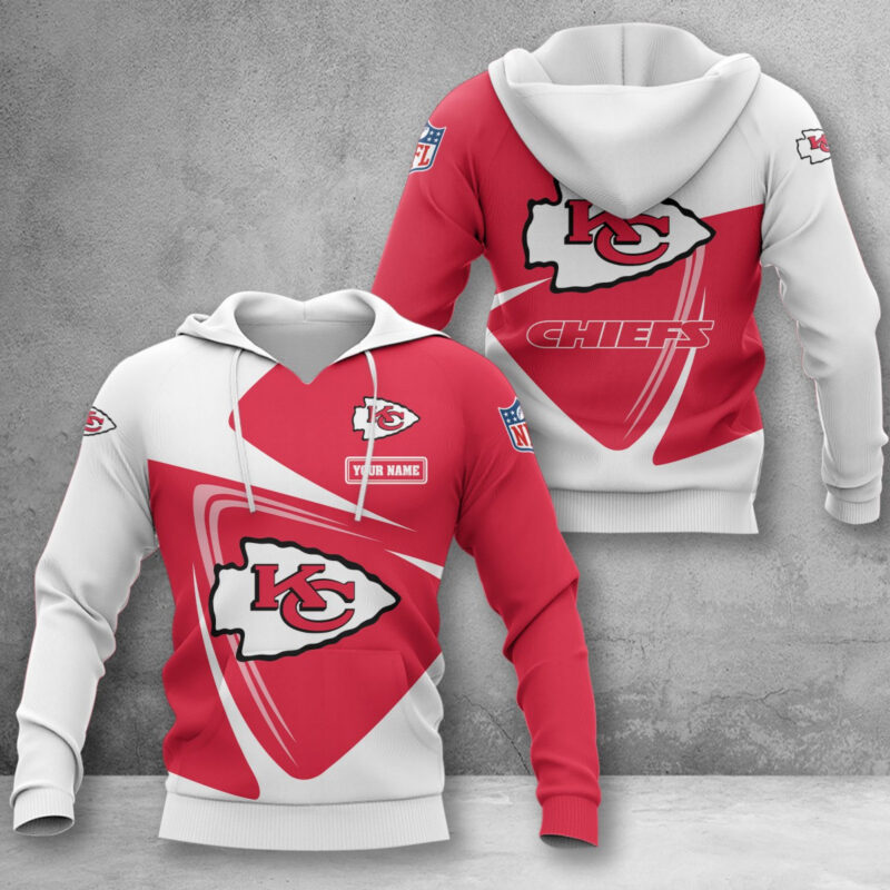 Kansas City Chiefs Personalized Swirl 3D Hoodie - ChiefsFam