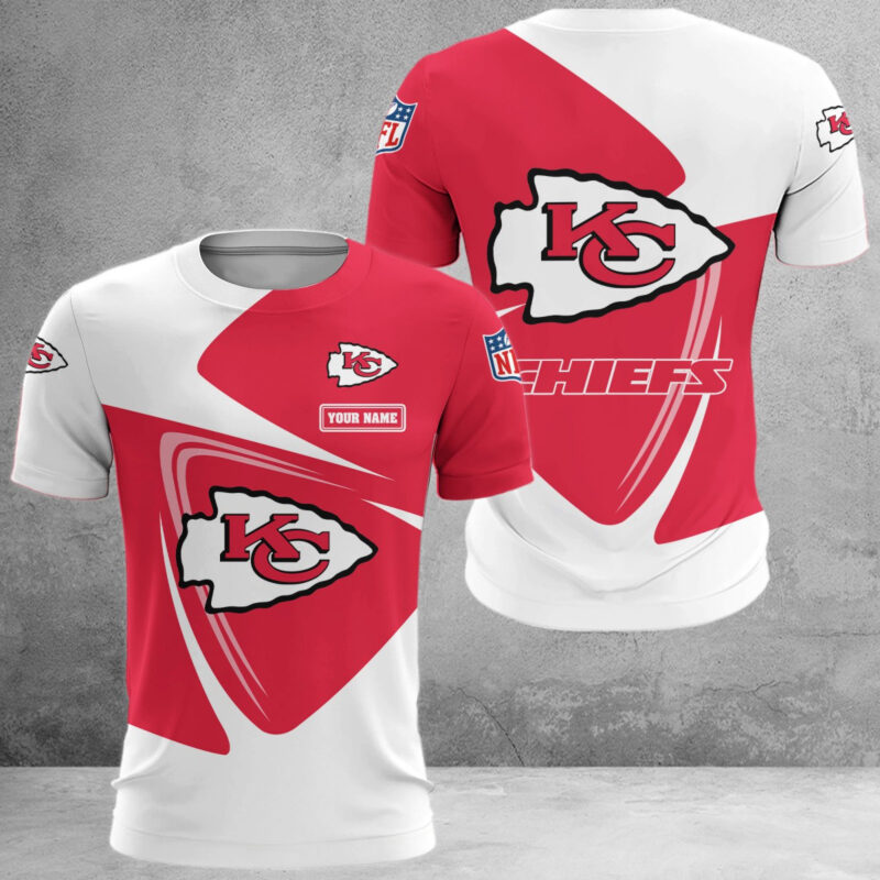 Kansas City Chiefs Personalized Swirl 3D Shirt - ChiefsFam