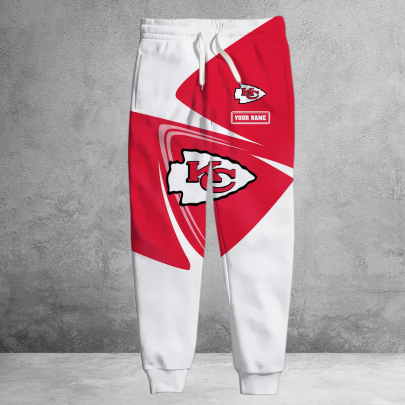 Kansas City Chiefs Personalized Swirl 3D Sweatpants - ChiefsFam