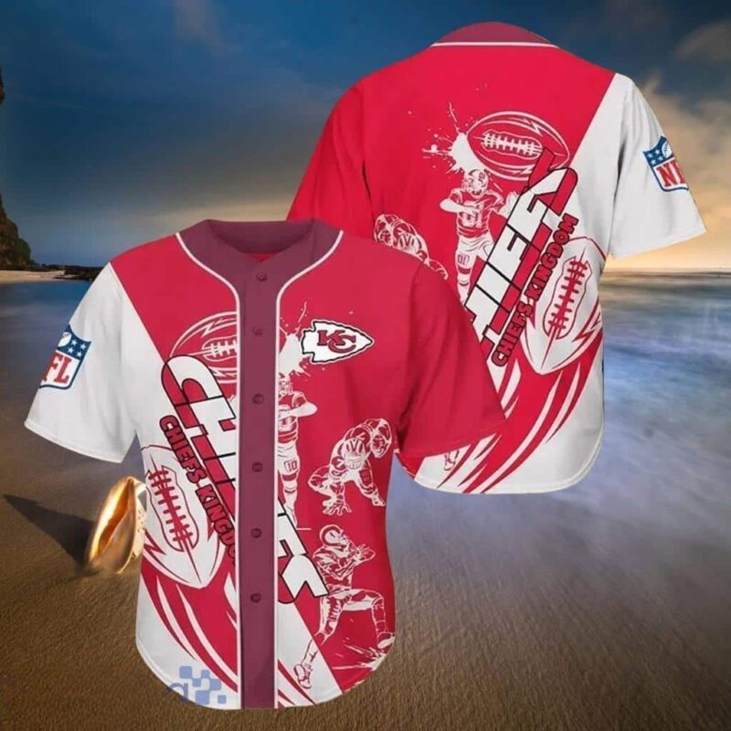 Kansas City Chiefs Red And White Baseball Jersey - ChiefsFam
