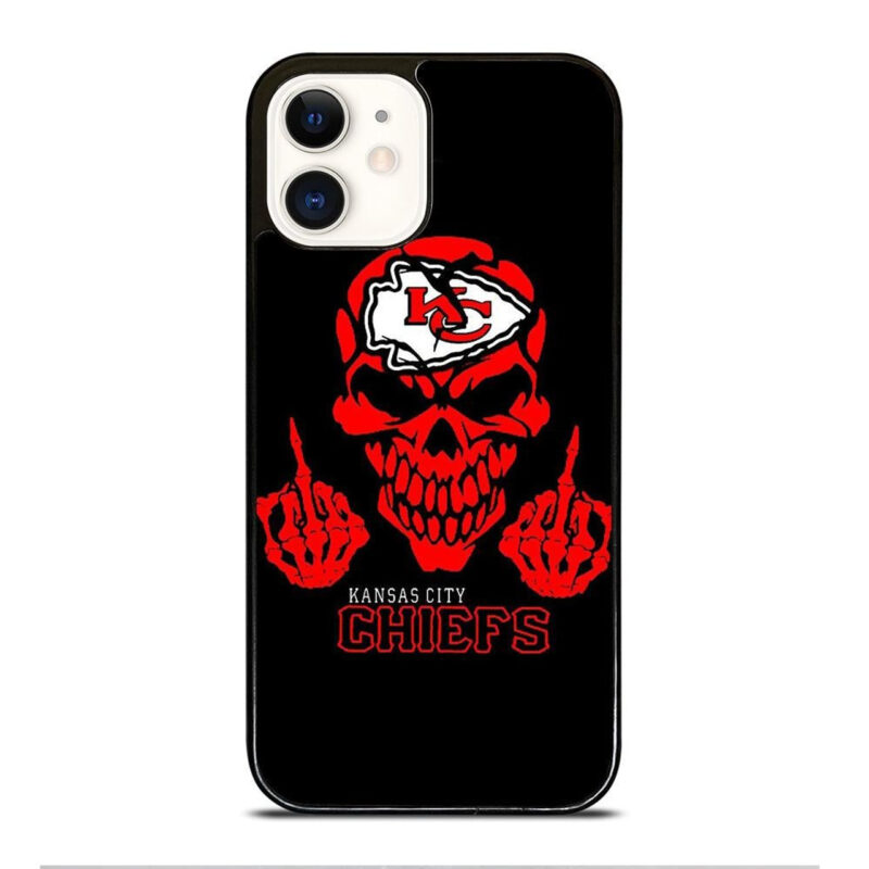 KANSAS CITY CHIEFS SKUL LOGO iPhone 12 Case Cover