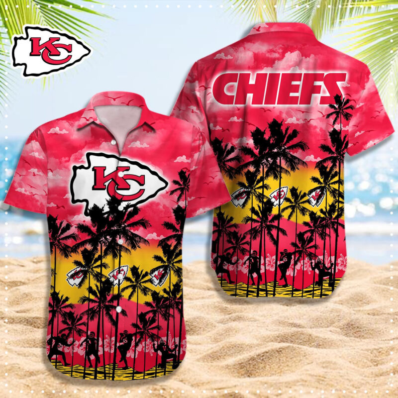 Kansas City Chiefs Sunset Paradise Hawaiian Shirt - ChiefsFam