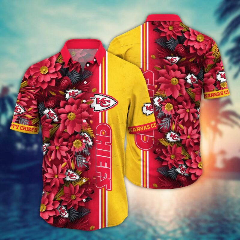 Kansas City Chiefs Sunshine Bloom Hawaiian Shirt - ChiefsFam