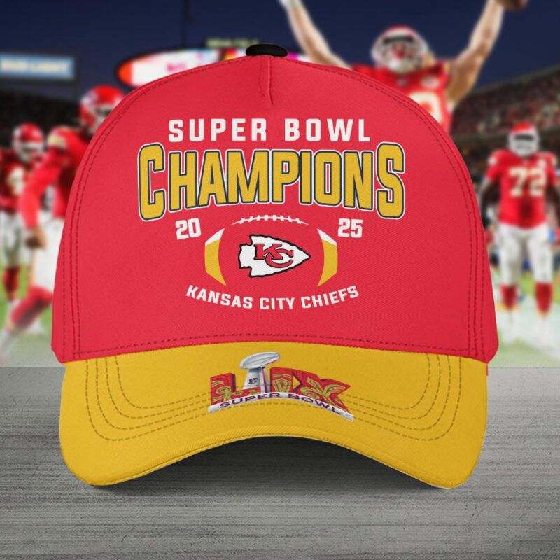 Kansas City Chiefs Super Bowl LIX Champions Classic Baseball Cap - ChiefsFam