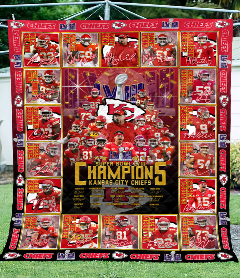 Kansas City Chiefs Super Bowl LVIII Premium Quilt