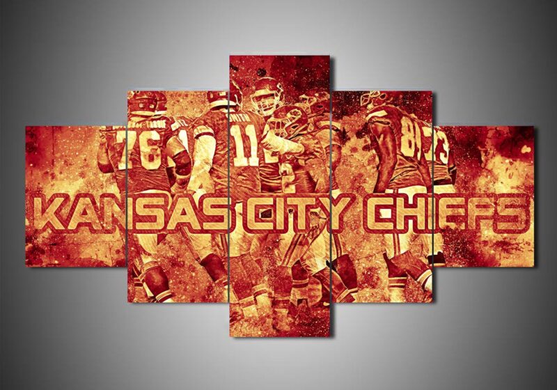 Kansas City Chiefs - Team - Sport 5 Panel Canvas Art Wall Decor