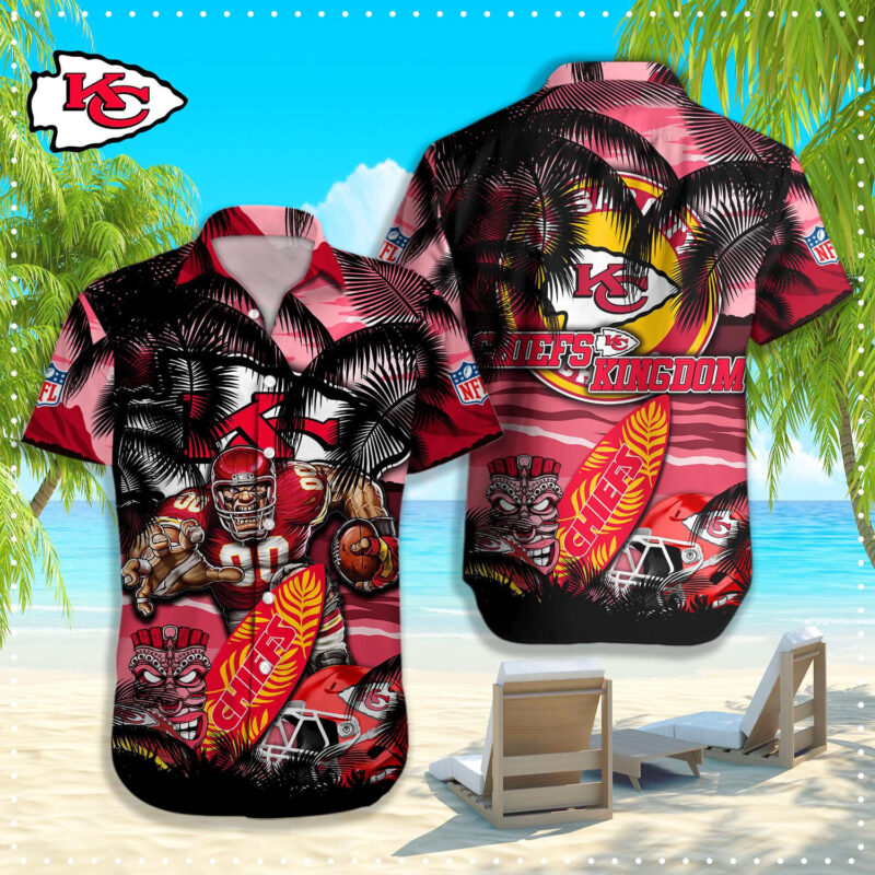 Kansas City Chiefs Tropical Kingdom Hawaiian Shirt - ChiefsFam