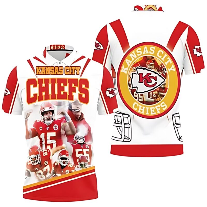 Kansas City Chiefs Victory Huddle 3D Polo Shirt - ChiefsFam