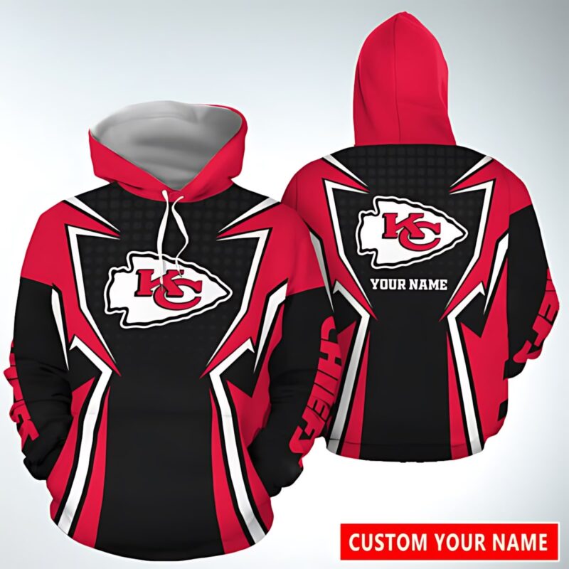 Kansas City Chiefs Vortex Custom Hoodie - ChiefsFam