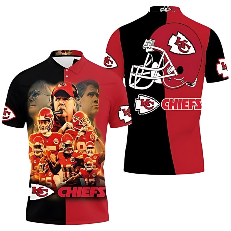 Kansas City Chiefs West Division Back And Red Polo Shirt - ChiefsFam