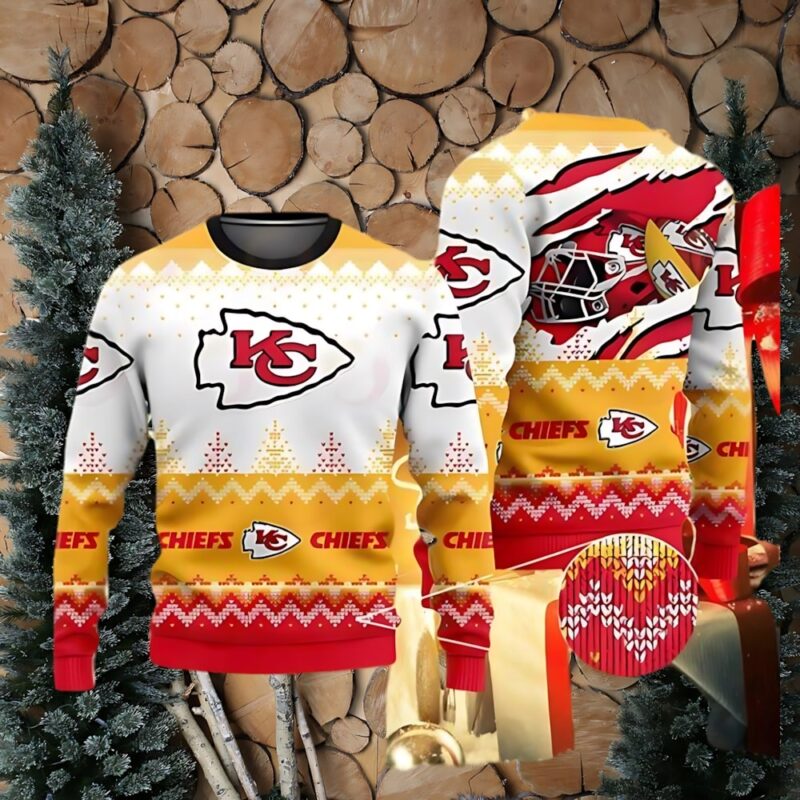 Kansas City Chiefs Winter Warmth Ugly Christmas Sweater - ChiefsFam
