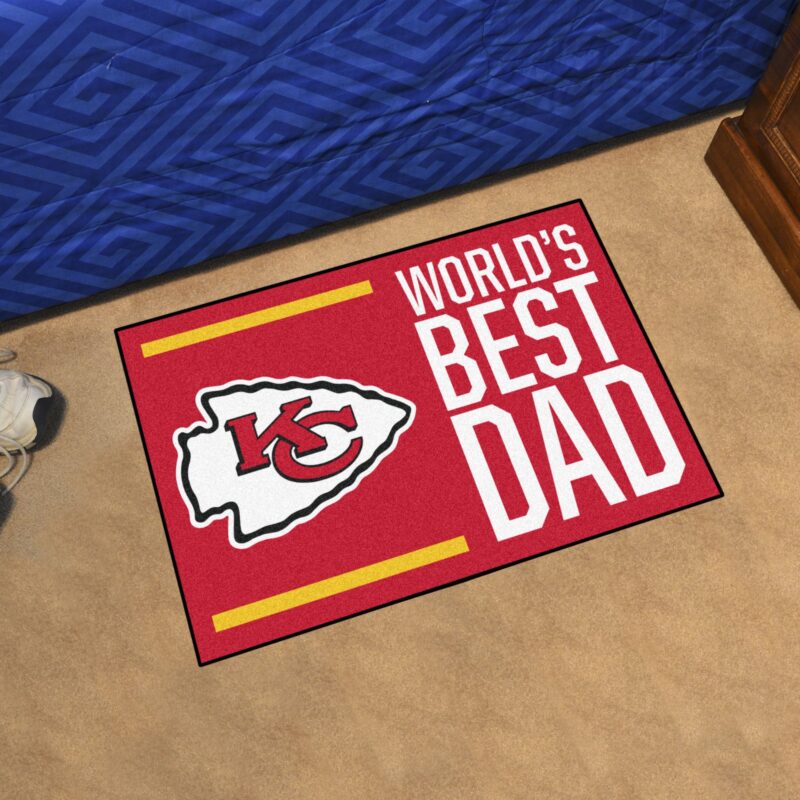 Kansas City Chiefs World's Best Dad Doormat - ChiefsFam