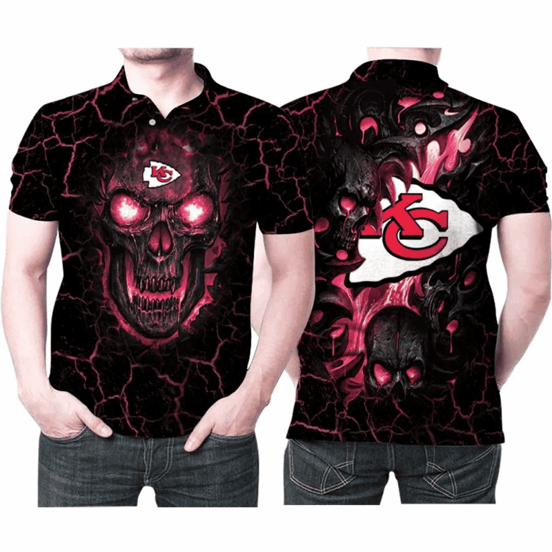 Lava Skull Kansas City Chiefs Sport-Team Polo Shirt - ChiefsFam