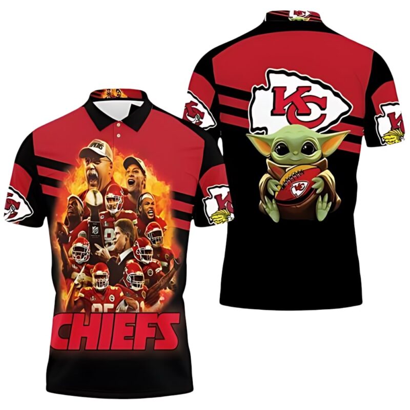 Master Yoda Kansas City Chiefs Logo West Division Polo Shirt - ChiefsFam