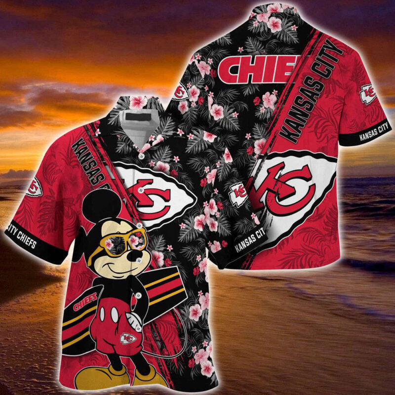 Mickey Chiefs Aloha Sunset Edition Hawaiian Shirt - ChiefsFam