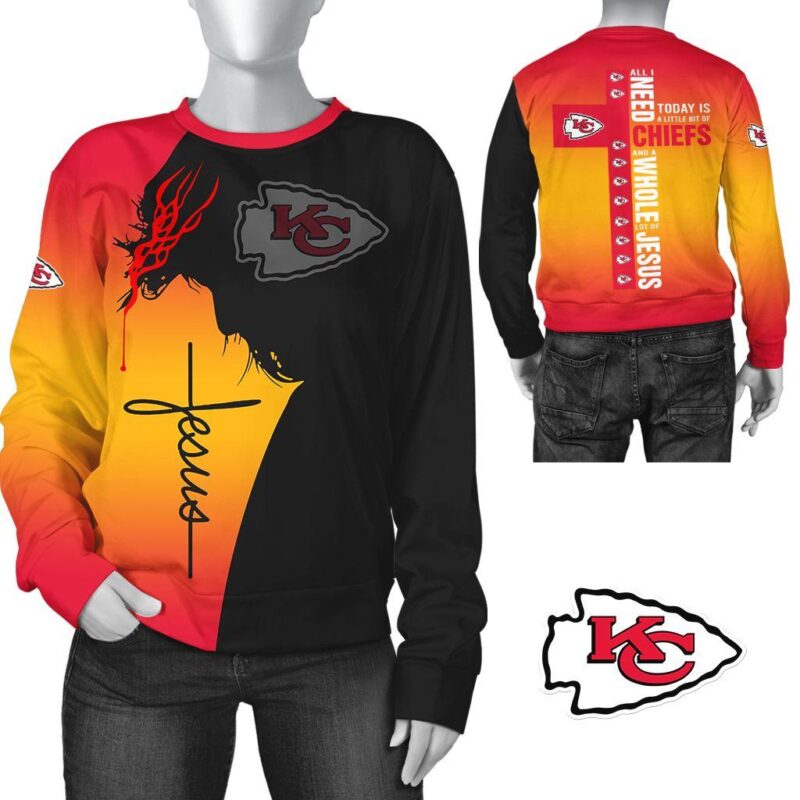 NFL Kansas City Chiefs Limited Edition All Over Print Sweatshirt Unisex Sizes GTS004785 - ChiefsFam