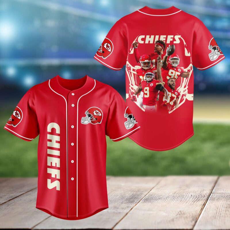 NFL Kansas City Chiefs Super Bowl LVII Champions Baseball Jersey - ChiefsFam