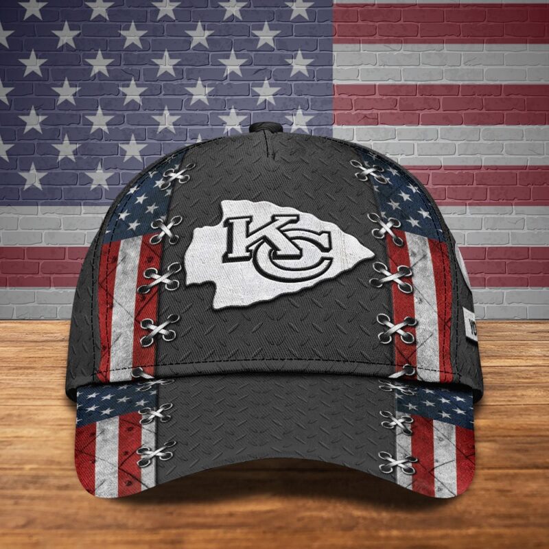 Personalized Kansas City Chiefs Patriotic Stitch Baseball Cap - ChiefsFam